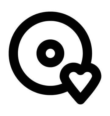  Romantik müzik vektörü simgesi 
