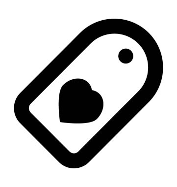  Kalp etiket vektör simgesi