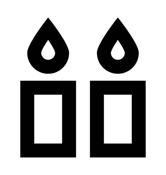 Corazones de vela Vector icono — Archivo Imágenes Vectoriales
