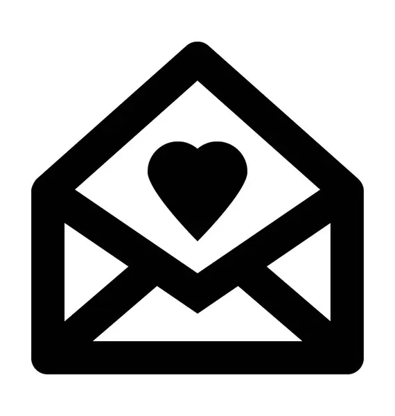 Amor carta vector icono — Archivo Imágenes Vectoriales