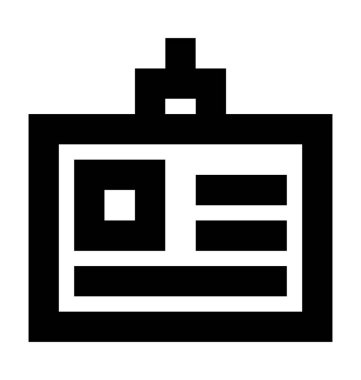  kimlik kartı vektör simgesi