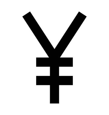  Japon yeni vektör simgesi