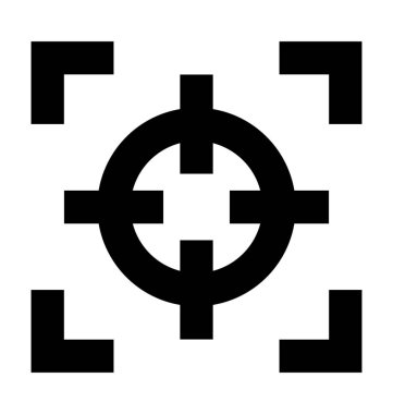  Odak aracı vektör simgesi