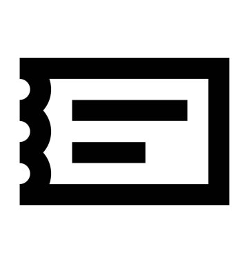  Bilet vektör simgesi