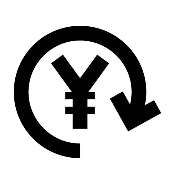 Yen-Wechselkursvektorsymbol — Stockvektor