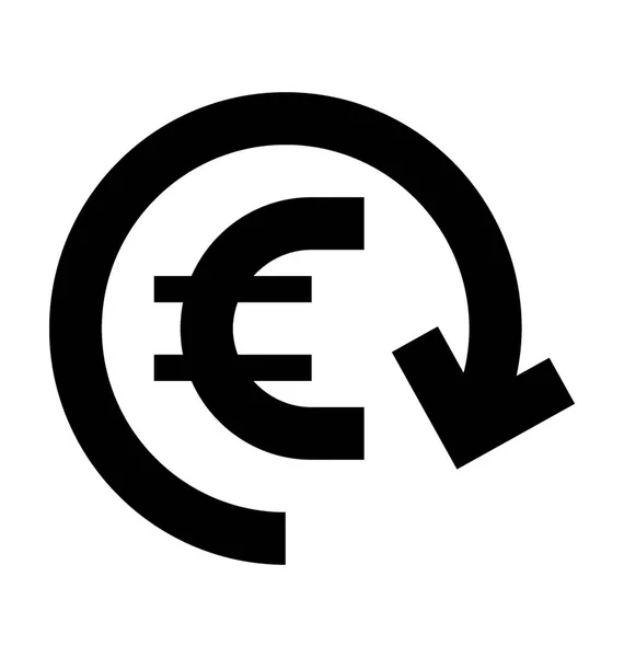 Ícone do vetor de câmbio euro — Vetor de Stock