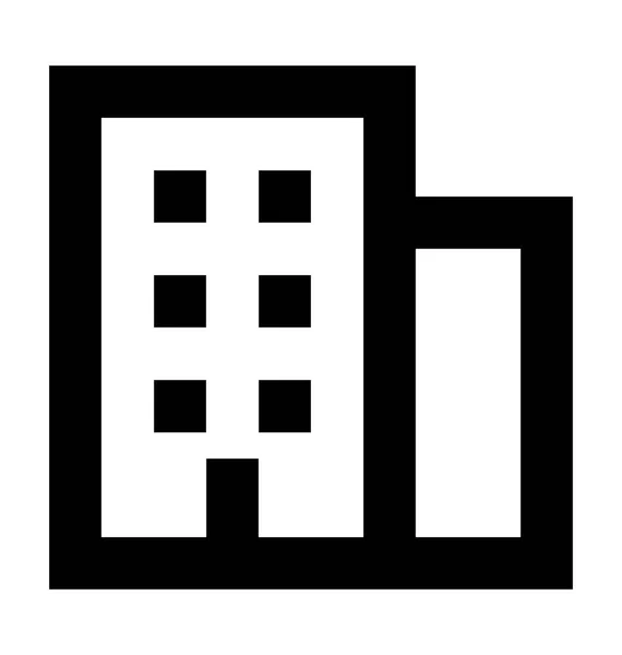 Banco icono vectorial edificio — Vector de stock