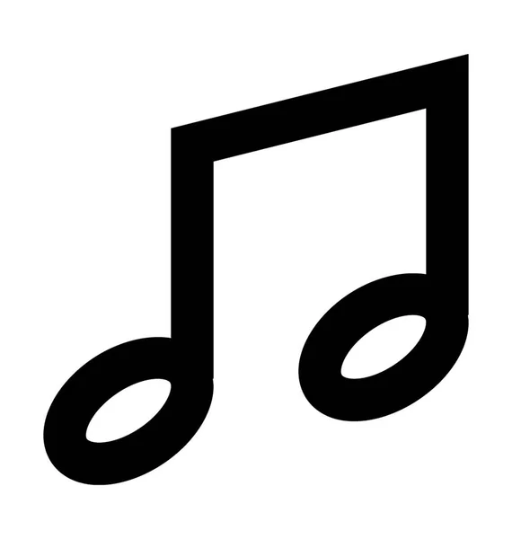 Música nota vector icono — Vector de stock