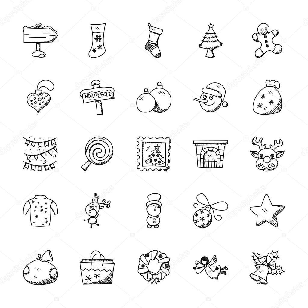 Creative Christmas Doodles Set