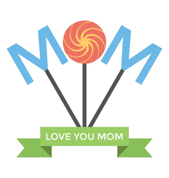 Mamá Decoración Para Celebraciones Del Día Madre — Vector de stock