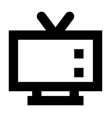  televizyon vektör simgesi