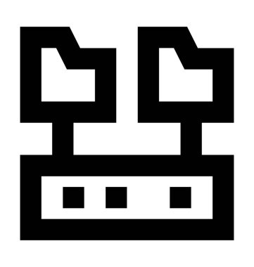  ağ klasörü vektör simgesi