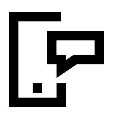  Mobil ileti vektör simgesi