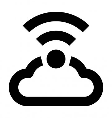  WiFi bulut vektör simgesi