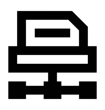  Sunucu belge vektör simgesi