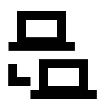  Dizüstü bilgisayar paylaşımı vektör simgesi