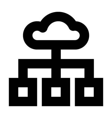  Bulut hiyerarşi vektör simgesi