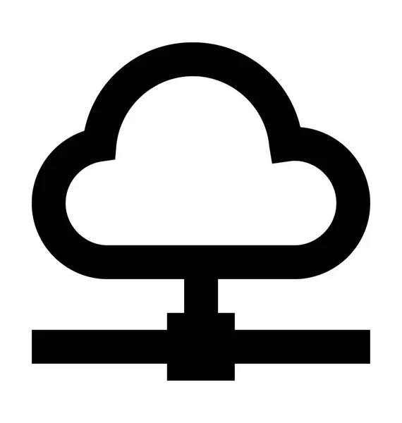 Nube icono de vector de red — Archivo Imágenes Vectoriales