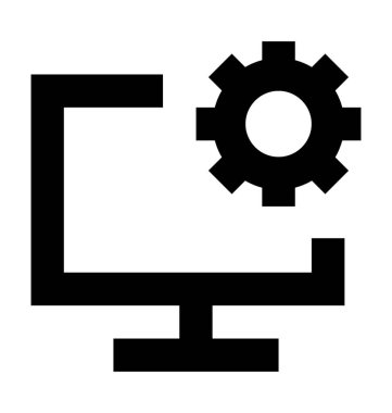  Monitör ayarları vektör simgesi