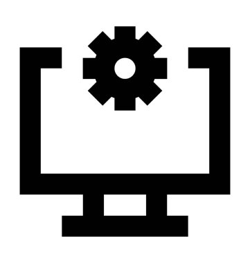  Monitör ayarları vektör simgesi