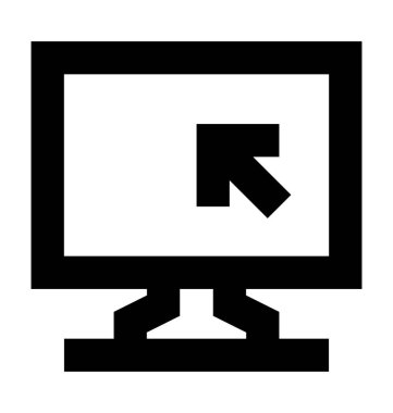  monitör vektör simgesi