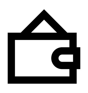  m-cüzdan vektör simgesi