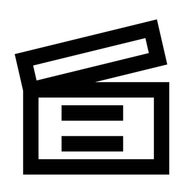  Clapper kurulu vektör simgesi