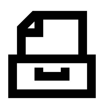  Dosya depolama vektör simgesi 