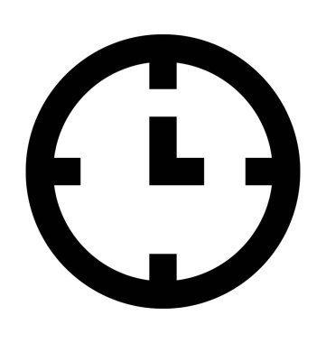  Saat vektör simgesi