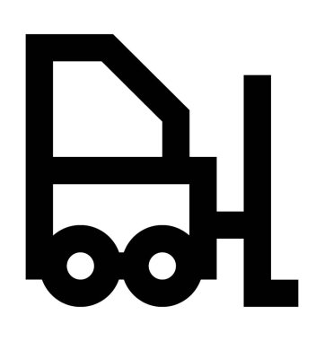  Forklift kamyon vektör simgesi