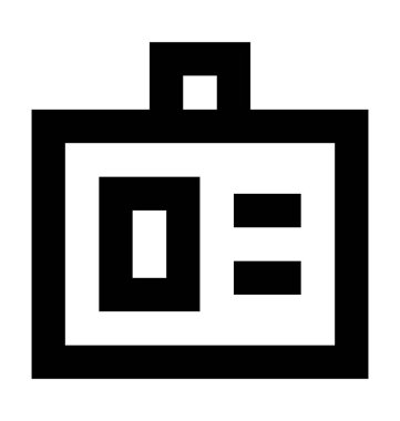  Kimlik kartı vektör simgesi