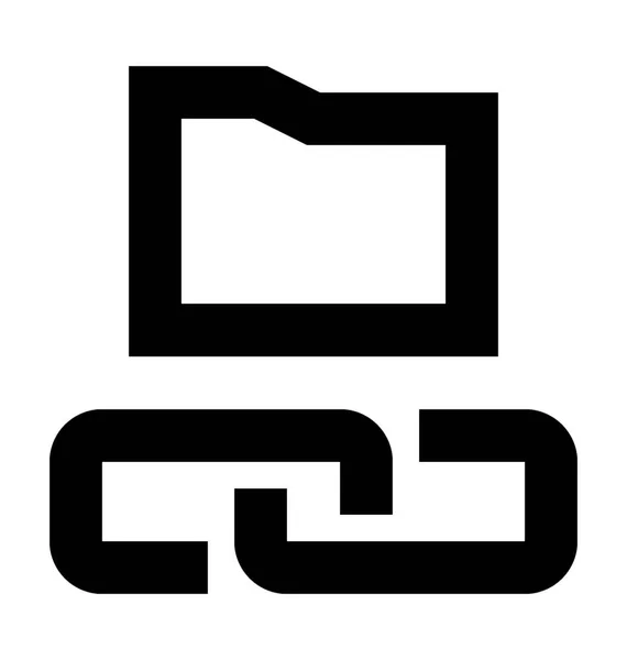 Linked Folder Vector Icon — Stock Vector