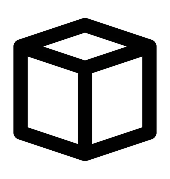 Ícone de vetor de forma de cubo — Vetor de Stock