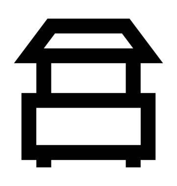  Dükkanı durak vektör simgesi 