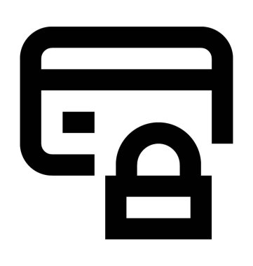  Kart güvenlik vektör simgesi