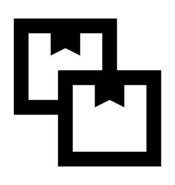  Teslimat kutusu vektör simgesi