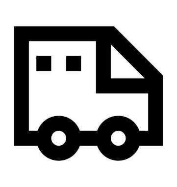 Karavan çizgi vektör simgesi