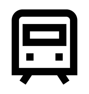 Tramvay hattı vektör simgesi