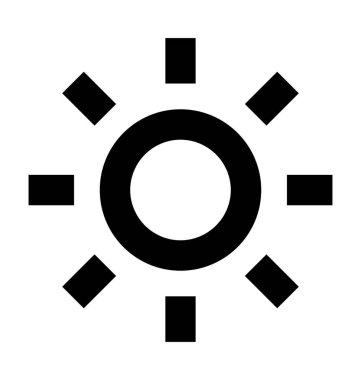 Güneş ışığı hat vektör simgesi