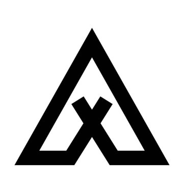 Kamp çizgi vektör simgesi