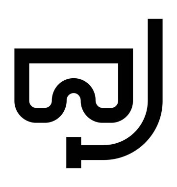 dalış maskesi vektör simgesi