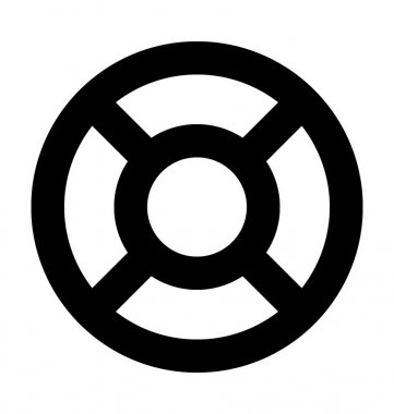 hayat halka vektör simgesi