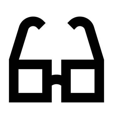 3D gözlük vektör simgesi