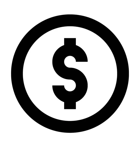 美元硬币矢量图标 — 图库矢量图片