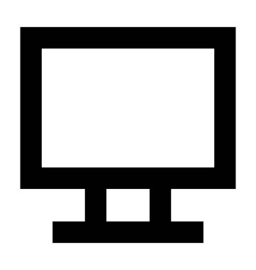 Monitör satırı vektör simgesi