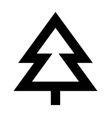 Çam ağacı vektör simgesi