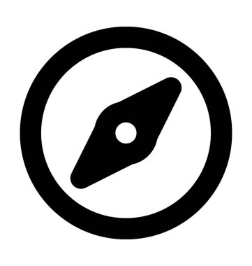 pusula çizgi vektör simgesi