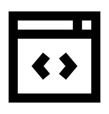  HTML kodu vektör simgesi
