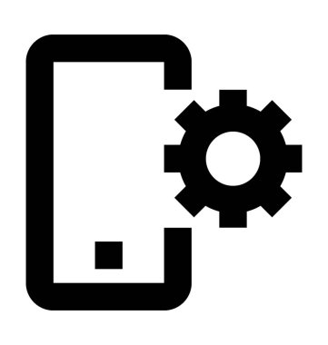  Telefon ayarları vektör simgesi