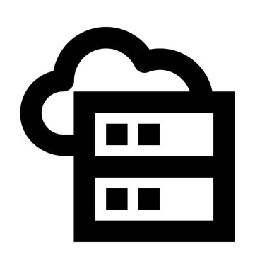  bulut sunucu vektör simgesi